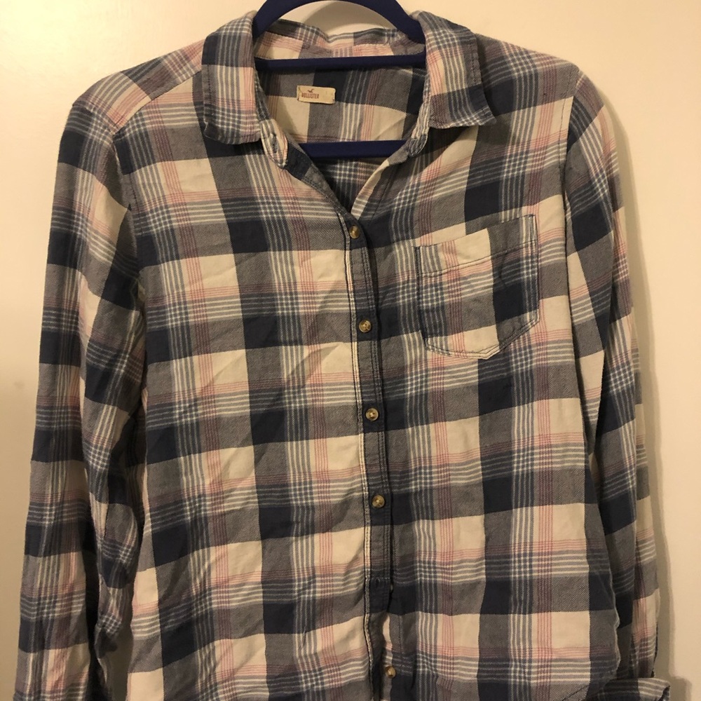 Blue and pink flannel from Hollister